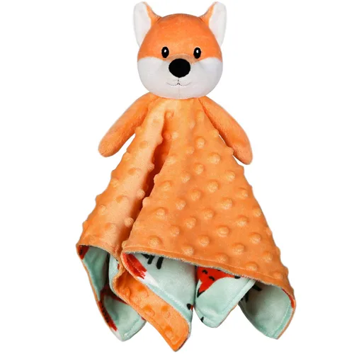 Miniatura 9 de BORITAR Manta de seguridad para bebé de elefante, suave manta de punto minky con bonito patrón de animales, manta de peluche para recién nacido