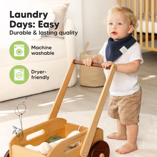 Miniatura 7 de KeaBabies - Juego de 8 baberos con bandana para bebés, niñas y niños - Baberos de algodón orgánico para babeo y dentición, recién nacidos, niños