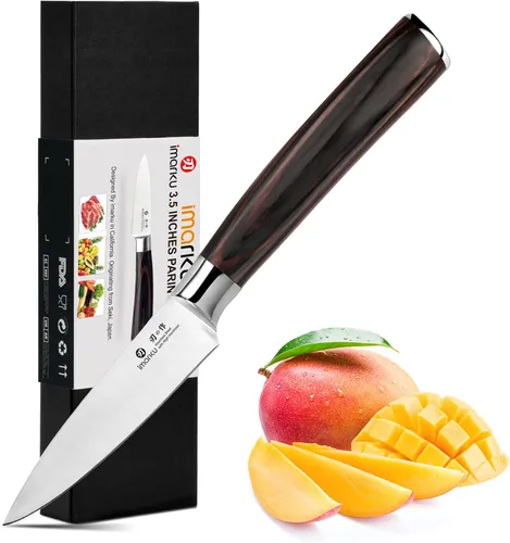 Miniatura 14 de imarku Cuchillo de chef profesional japonés de 8 pulgadas, cuchillo de pelar de acero inoxidable de alto carbono, mango ergonómico, afilado, borde