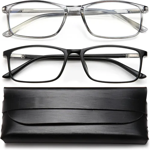 Miniatura 14 de Gafas de lectura para mujeres y hombres, lectores rectangulares, lentes de lectura con bloqueo de luz azul para computadora para el trabajo y uso