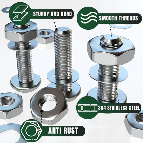 Miniatura 3 de Kit surtido de 900 tuercas y pernos #4-40, #6-32, #8-32, #10-24 – Philips Pan Head 304 Tornillos de acero inoxidable con caja de almacenamiento