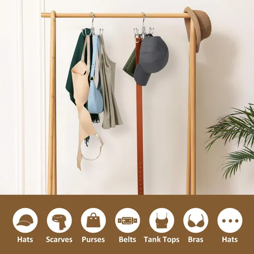 Miniatura 7 de ZEDODIER Percha para cinturón, organizador de cinturón para armario, mantiene los cinturones visibles y en buenas condiciones, soporte para colgar