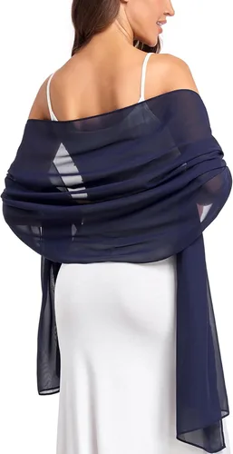 Miniatura 17 de Chales/mantones de gasa suave para vestidos, accesorios de mujer