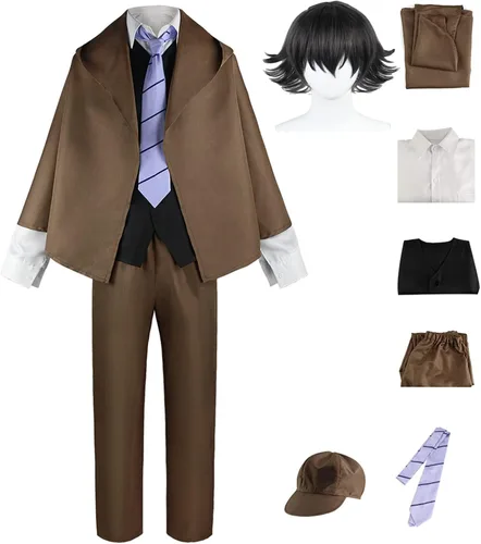 Miniatura 9 de Buyoem Dazai - Disfraz de cosplay para Halloween, Navidad, anime, Chuuya, cosplay, uniforme para adultos, hombres y mujeres Color2