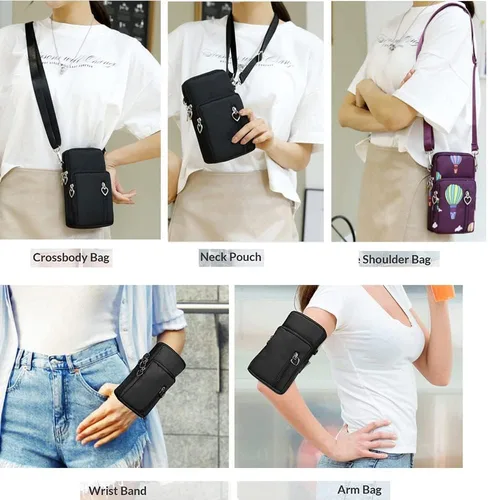 Miniatura 7 de Cartera para teléfono celular, bolsa cruzada para Samsung Galaxy S24 S23 Ultra S21 S22 S20 Plus Fe Note 20 A15 5G A25 A35 A05S A14 A13 A54 A71 Negro