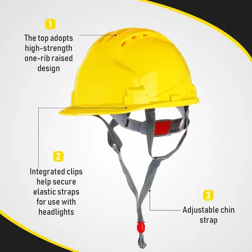 Miniatura 3 de Leumoi Cascos de seguridad de suspensión de 4 puntos, cascos de seguridad a granel, cascos de construcción de ABS, cascos de trinquete ajustables