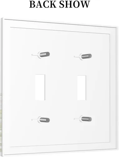 Miniatura 4 de Cubiertas Decorativas para Placas de Interruptor Boho Country Eucalipto Rústico Acuarela Hojas Verdes 2 Gang Placa de Pared Cubierta de Placa