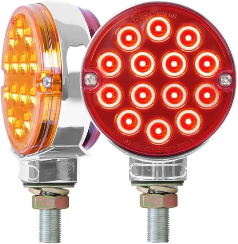 GG Grand General 75194 - Luz LED (3 pulgadas de doble cara ámbar/rojo 14/lado, paquete doble), 1 paquete