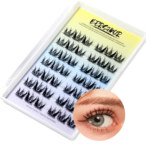 Miniatura 25 de Pestañas postizas 3D con volumen de ojo de gato, pestañas de banda transparente, aspecto natural, imitación de visón, tira invisible, pestañas