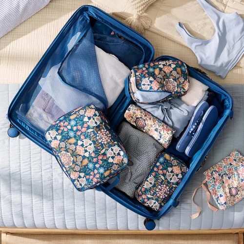 Miniatura 5 de Vera Bradley Conjunto de 3 piezas de cubo de embalaje de compresión para mujer, Botánico Ditsy