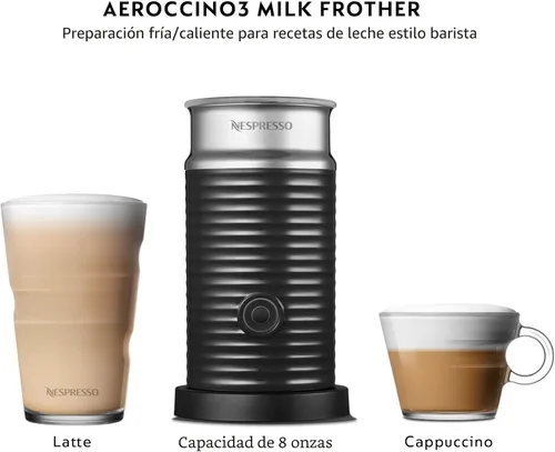 Miniatura 4 de Nespresso VertuoPlus - Máquina de café y espresso con espumador de leche de De'Longhi, negro mate Negro tinta