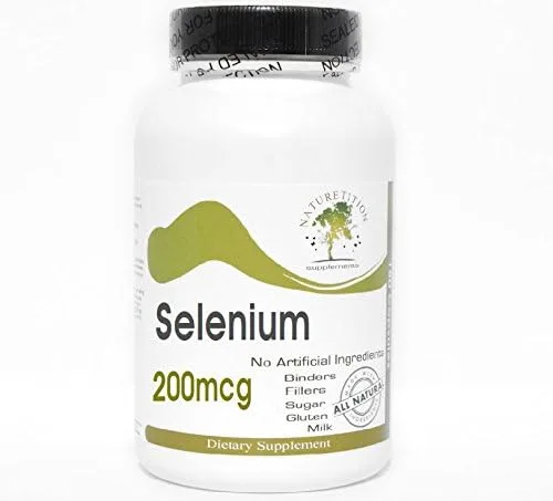 Selenio 200mcg ~ 200 Cápsulas - Sin aditivos ~ Naturetition Supplements