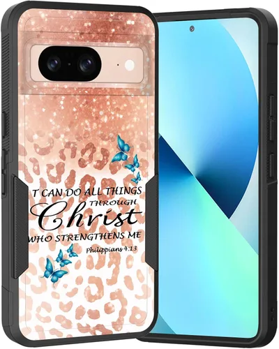Miniatura 154 de Funda para Pixel 6A, Híbrida de Doble Capa de Servicio Pesado Resistente a Prueba de Golpes PC Duro + Funda Protectora de Silicona Suave para Google