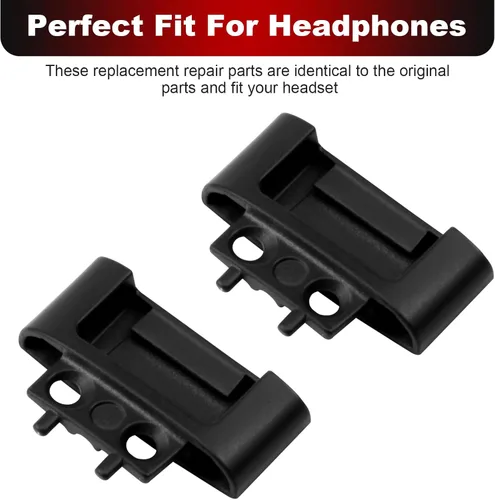 Miniatura 6 de Kit de piezas de reparación de conector de diadema de bisagra de metal compatible con auriculares inalámbricos Solo3 Solo 3.0 Solo 2.0 (blanco)