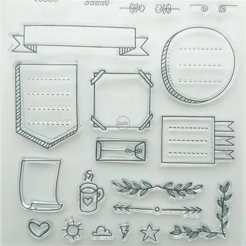 Miniatura 4 de DzIxY Sellos transparentes con letras de encaje para hacer tarjetas, álbumes de recortes, manualidades, bolsillos de almacenamiento, suministros