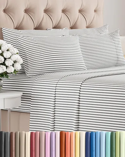 Miniatura 20 de Juego de sábanas Queen de 6 piezas, sábanas tamaño Queen, ropa de cama suave de lujo de hotel, refrescante, cómoda y transpirable, 1 encimera, 1 26