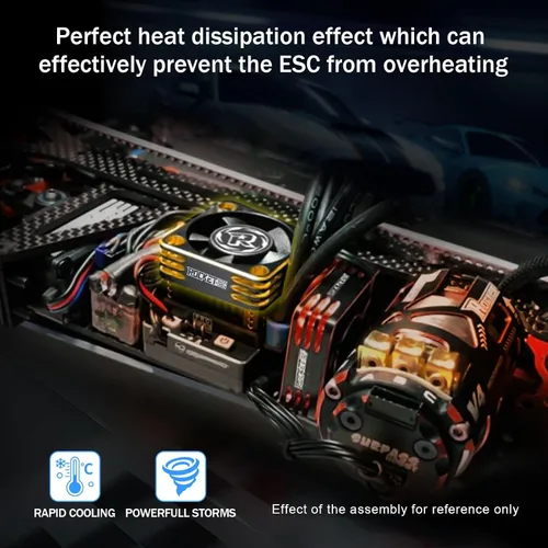Miniatura 6 de Surpass Hobby Ventilador de refrigeración RC de 30 mm Disipación de calor Ventilador RC 28000RPM Ventilador ESC para Buggy ESC de coche RC 1/10 1/8