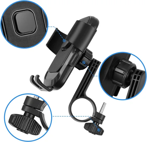 Miniatura 6 de Runhike Soporte de Teléfono para Bicicleta Eléctrica, a Prueba de Golpes y Antivibraciones Soporte de Teléfono para Bicicleta Eléctrica