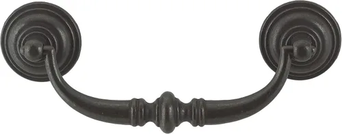 Miniatura 2 de Richelieu Hardware BP30214909 - Tirador tradicional de hierro negro mate para cocina, baño y muebles de 4 1/4 pulgadas (4.252 in)