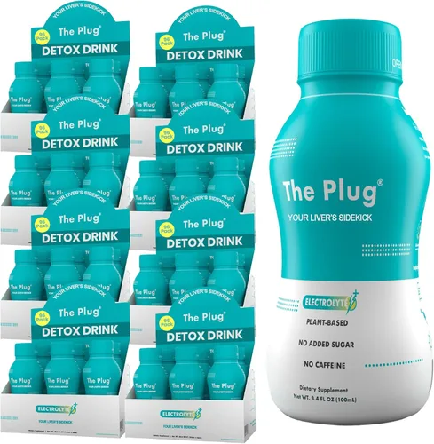Miniatura 13 de The Plug Bebida de desintoxicación y reparación de limpieza del hígado, bebida electrolítica a base de plantas para apoyo y salud hepática, alivio