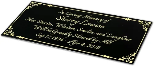 Miniatura 4 de Tamaño: 2.5 pulgadas de alto x 6 pulgadas de ancho, placa grabada de metal elegante, placa conmemorativa personalizada, placas de nombre grabadas