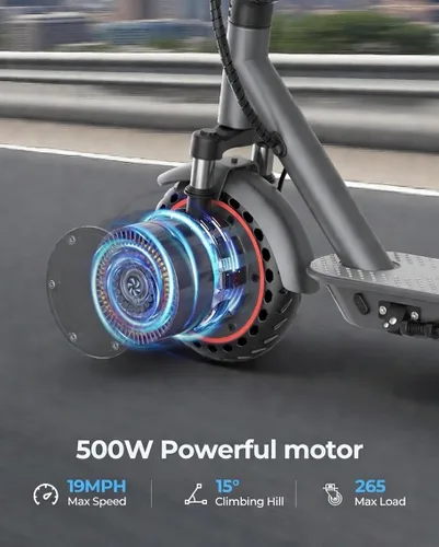 Miniatura 2 de Joyhis Electric Scooter for Adults - 19/22MPH & 15/22Mile Range, 8.5"/10" Solid Tires Folding Commuter E-Scooter with Dual Suspension, App Control &