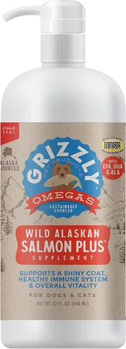 Miniatura 11 de Grizzly Pet Products Salmon Plus Omega 3-6-9 Suplemento alimenticio para perros y gatos, 16 onzas