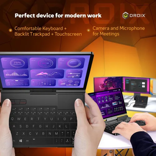 Miniatura 5 de GPD Bolsillo 4: Mini portátil con CPU AMD Ryzen 7 8840U, GPU Radeon 780M, RAM LPDDR5X de 16 GB, SSD PCIe Gen4 de 1 TB, pantalla de 8.8 pulgadas 2.5K