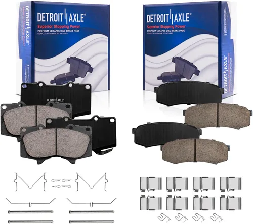 Miniatura 103 de Detroit Axle - Pinza de disco del lado del acompañante + pastillas de freno de cerámica de repuesto para Lexus HS250H Toyota RAV4 Prius V Scion xB