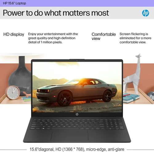 Miniatura 2 de HP Portátil de 15.6 pulgadas, pantalla HD, procesador Intel Quad-Core N200, 8 GB de RAM, 128 GB de almacenamiento, Wi-Fi 6, cámara web, HDMI
