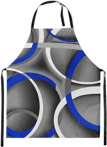 Miniatura 29 de Castle Fairy Delantal de cocina geométrico en espiral, moderno delantal impermeable con rayas simples para adultos (sin bolsillo), 31 x 26 pulgadas