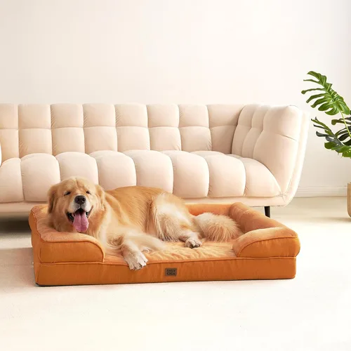 Miniatura 175 de EHEYCIGA – Cama ortopédica impermeable para perros pequeños, de espuma viscoelástica tipo caja de huevos, con bordes elevados y base antideslizante