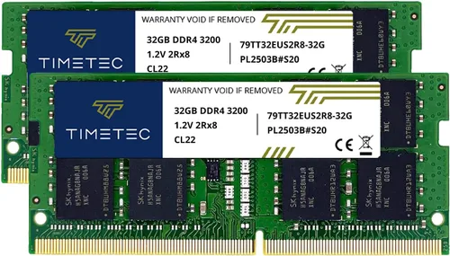 Miniatura 5 de Timetec Hynix IC 32GB DDR4 3200MHz PC4-25600 sin búfer ECC UDIMM 1.2V CL22 2Rx8 Dual Rank 260 Pin SODIMM Memoria RAM Actualización (32GB)