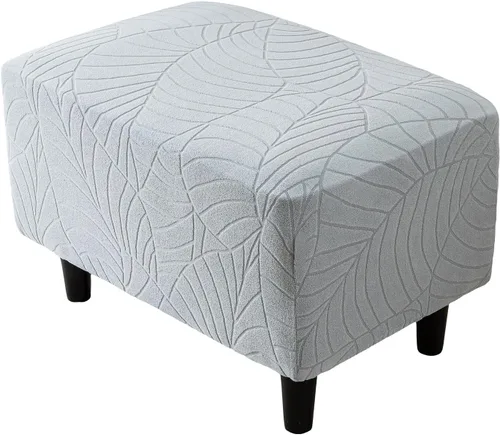 Miniatura 35 de Eco-Ancheng Funda elástica para silla, funda otomana rectangular de almacenamiento, funda otomana para reposapiés, fundas otomanas para taburete