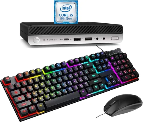 HP EliteDesk 800 G5 Mini computadora de escritorio, Intel Core i5-9500T 6-Core 3.7 GHz, 16GB DDR4, 512GB SSD, HDMI, DP, USB tipo C, Windows 11 Pro