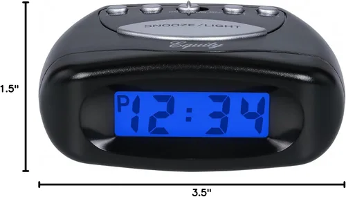 Miniatura 7 de Equity by La Crosse Reloj despertador LCD Snooze, negro