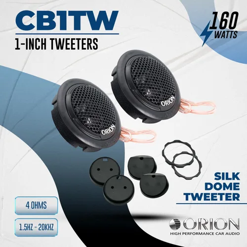 Miniatura 2 de ORION Serie Cobalt CB1TW - Altavoces de agudos de cúpula de seda de 1" Montaje en superficie/empotrado/angular, 40W RMS, 160W máx - Altavoz