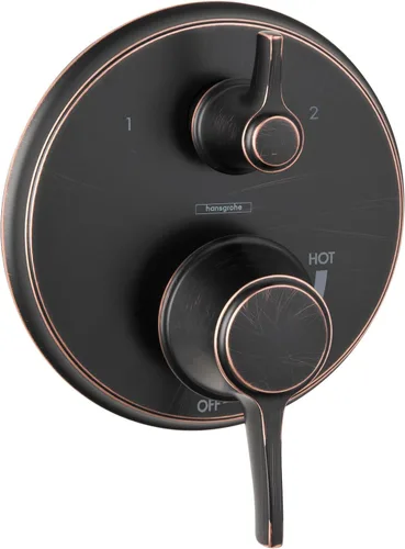 Miniatura 5 de hansgrohe Ecostat 04447140 - Moderna válvula de ducha con desviador en bronce cepillado