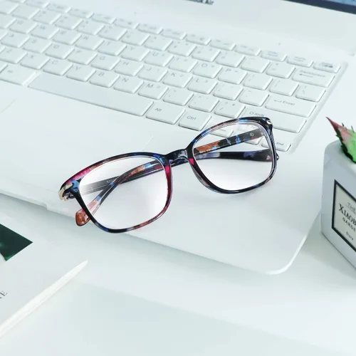 Miniatura 6 de Lentes con bloqueo de luz azul, antifatiga, antirreflejo, adecuados para lectura, computadora, televisión, elegante montura cuadrada, unisex rosado