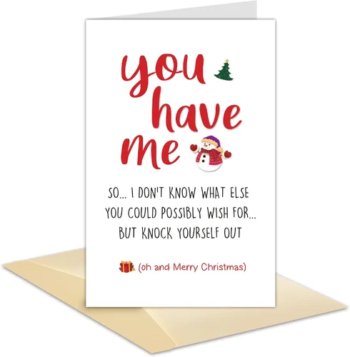 Miniatura 9 de Divertida tarjeta de Navidad con texto en inglés «Can I Have Snack?» Navidad traviesa para papá de hijo e hija, bonita tarjeta de Navidad con mensaje
