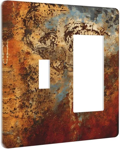 Miniatura 58 de Cubiertas Decorativas para Placas de Interruptor Abstracto Moderno de Mediados de Siglo Arco Boho Sol Dorado Hoja 1 Gang Placa de Pared Cubierta