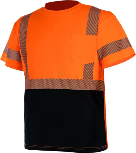 Miniatura 10 de VENDACE Hi Vis - Camisetas de seguridad reflectantes para hombre, ANSI Clase 3, alta visibilidad, camiseta de trabajo de construcción (amarillo, XL)