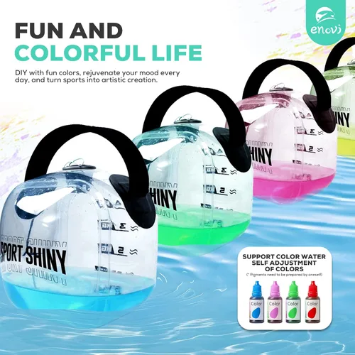 Miniatura 6 de EasyGo Pesas Rusas, Pesa Rusa Plegable Rellena de Agua, Pesa Rusa Ajustable
