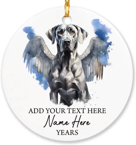 Miniatura 10 de Airedale Terrier - Adorno personalizado de alas de ángel para perro, regalo de pérdida de condolencias de mascotas, adorno de Navidad conmemorativo