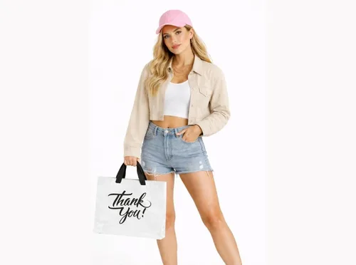 Miniatura 6 de Infinite Pack Bolsas grandes de mercancía de agradecimiento con asa de lazo, bolsa de boutique brillante, refuerzo inferior de 3 pulgadas y 3 mil