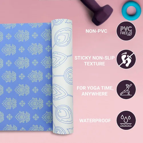 Miniatura 3 de SINT Esterilla de yoga – Esterilla de yoga reversible premium de 0.236 in extra gruesa y grande antideslizante para todo tipo de yoga, pilates