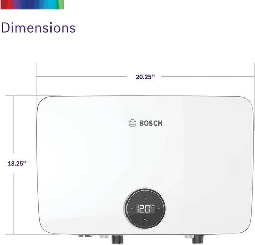 Miniatura 5 de Bosch Thermotechnology Tronic 6100 - Calentador de agua eléctrico sin tanque, 27 kW, color blanco