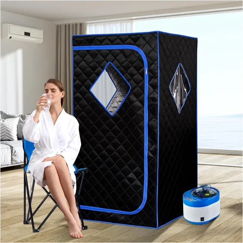 Miniatura 8 de ZONEMEL - Sauna de vapor portátil de tamaño completo, spa personal para el hogar, vaporizador de 4 litros de 1500 vatios con control remoto, Grúa 1