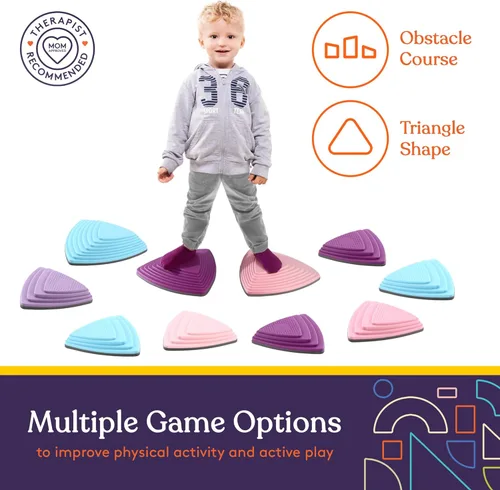 Miniatura 5 de Special Supplies Stepping Stones for Kids Indoor and Outdoor Balance Blocks Promote Coordination, Balance Strength Child Safe Rubber, Non-Slip