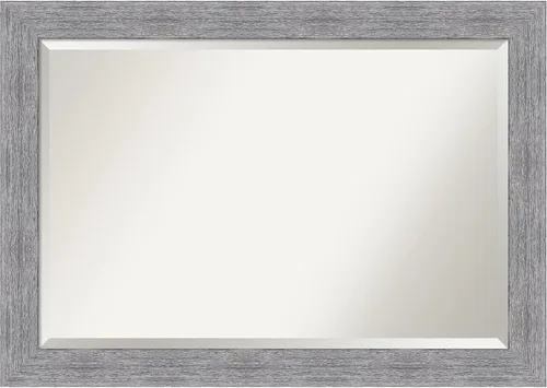 Miniatura 15 de Amanti Art Brown Wall Mirror 25x21 Bark Rustic Char Rectangle Bathroom Mirror for Wall Decor Living Room, Small Rustic Farmhouse Frame, Hangs